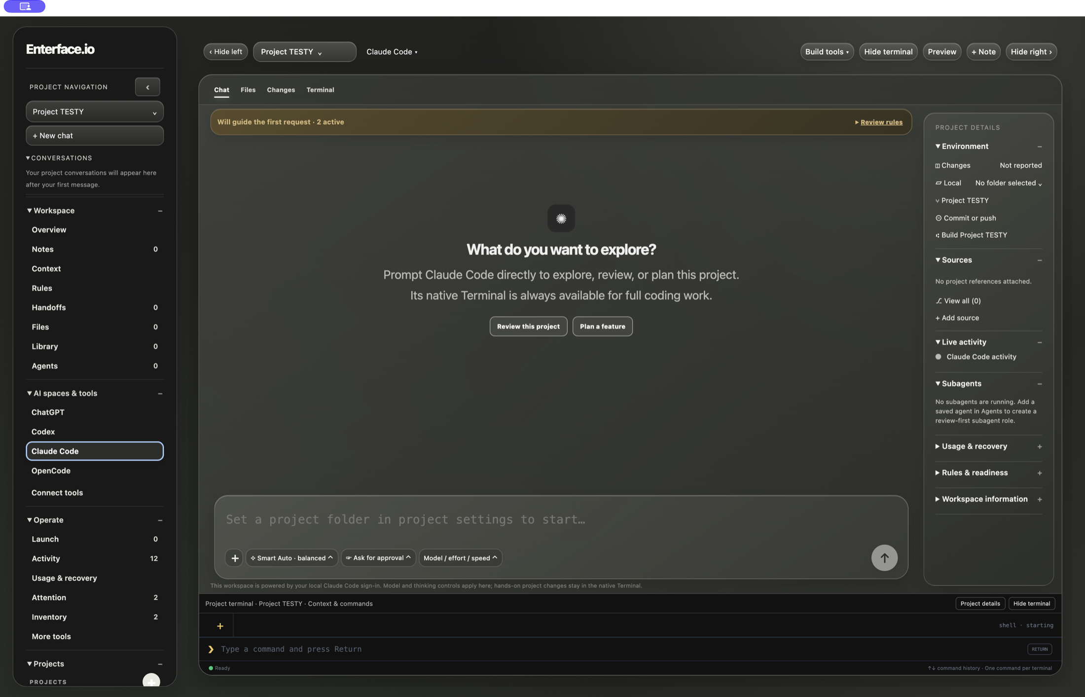 Current Enterface Claude Code workspace